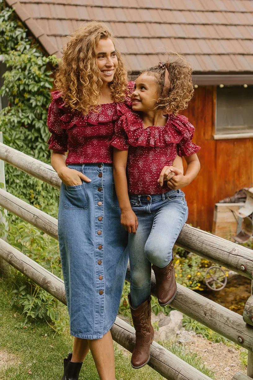 Gracie Top in Wine Floral - FINAL SALE sold by Ivy City Co product image thumbnail 4