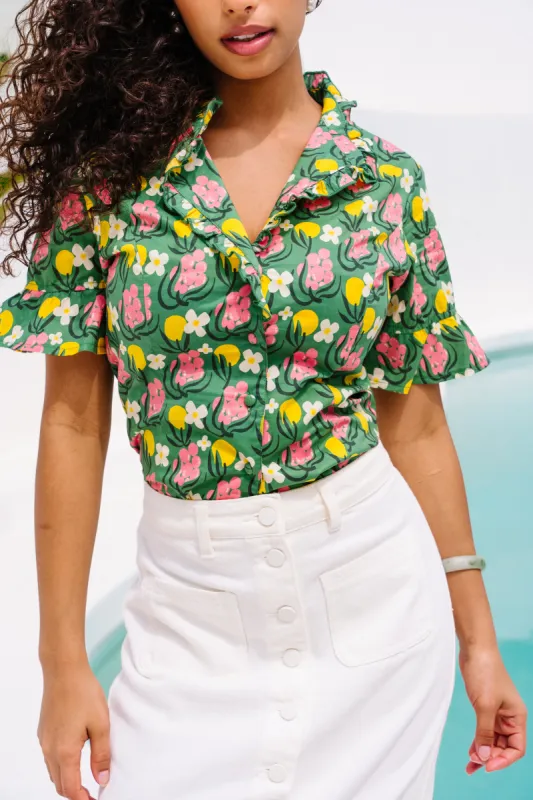 Sutton Blouse in Citrus - FINAL SALE sold by Ivy City Co