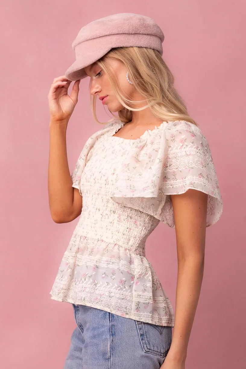 Madison Top in Eyelet Floral - FINAL SALE sold by Ivy City Co product image thumbnail 3