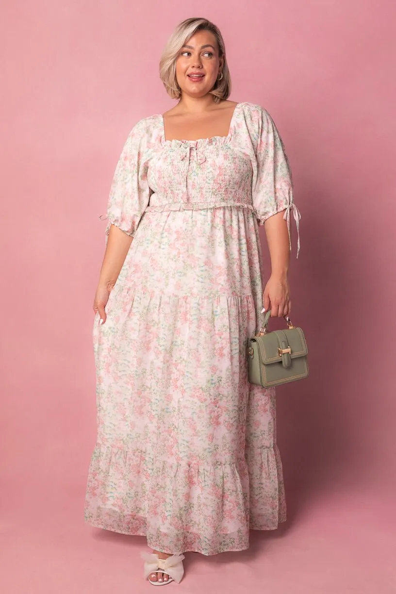 Nora Dress in Spring Watercolor - FINAL SALE sold by Ivy City Co