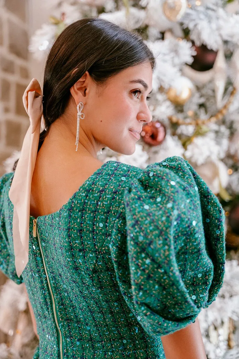Holly Dress in Green Sparkle - FINAL SALE sold by Ivy City Co product image thumbnail 4
