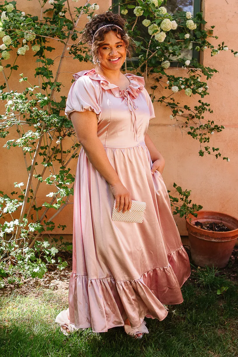 Billie Dress in Blush Satin sold by Ivy City Co product image thumbnail 3