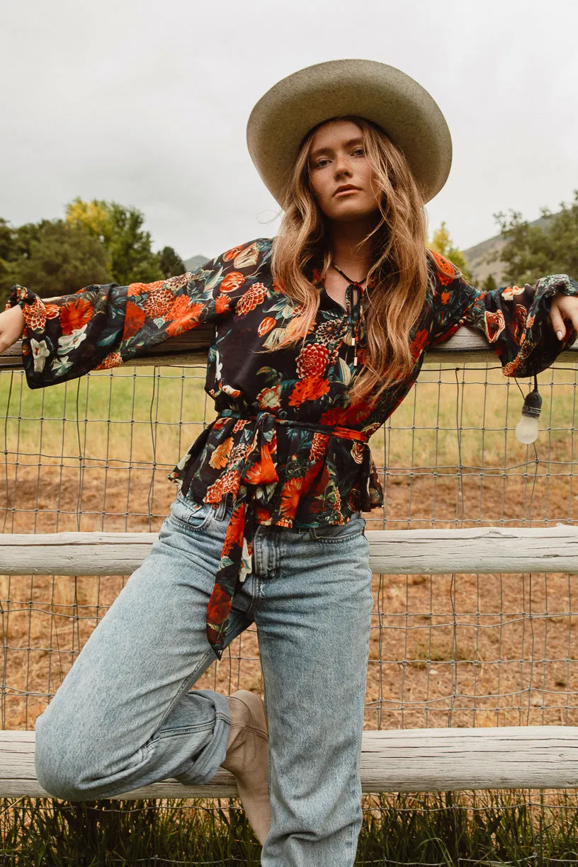 Imogen Top in Moody Floral - FINAL SALE sold by Ivy City Co