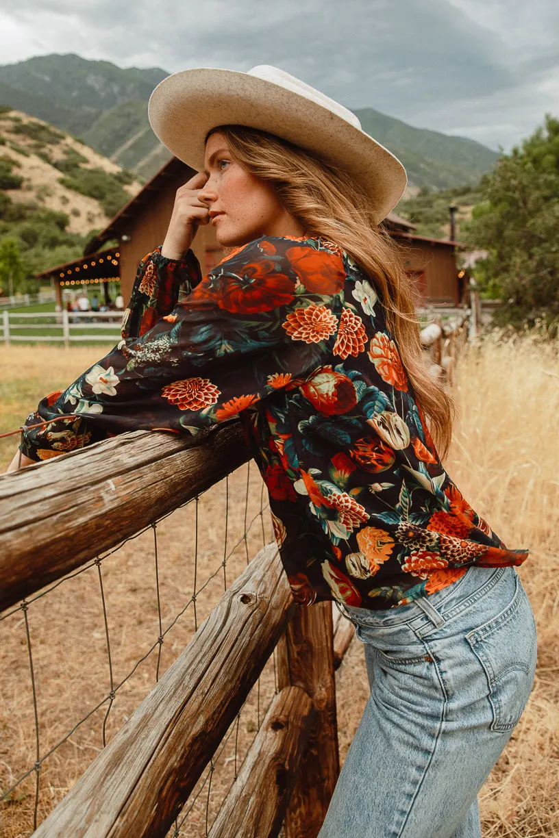 Imogen Top in Moody Floral - FINAL SALE sold by Ivy City Co product image thumbnail 5