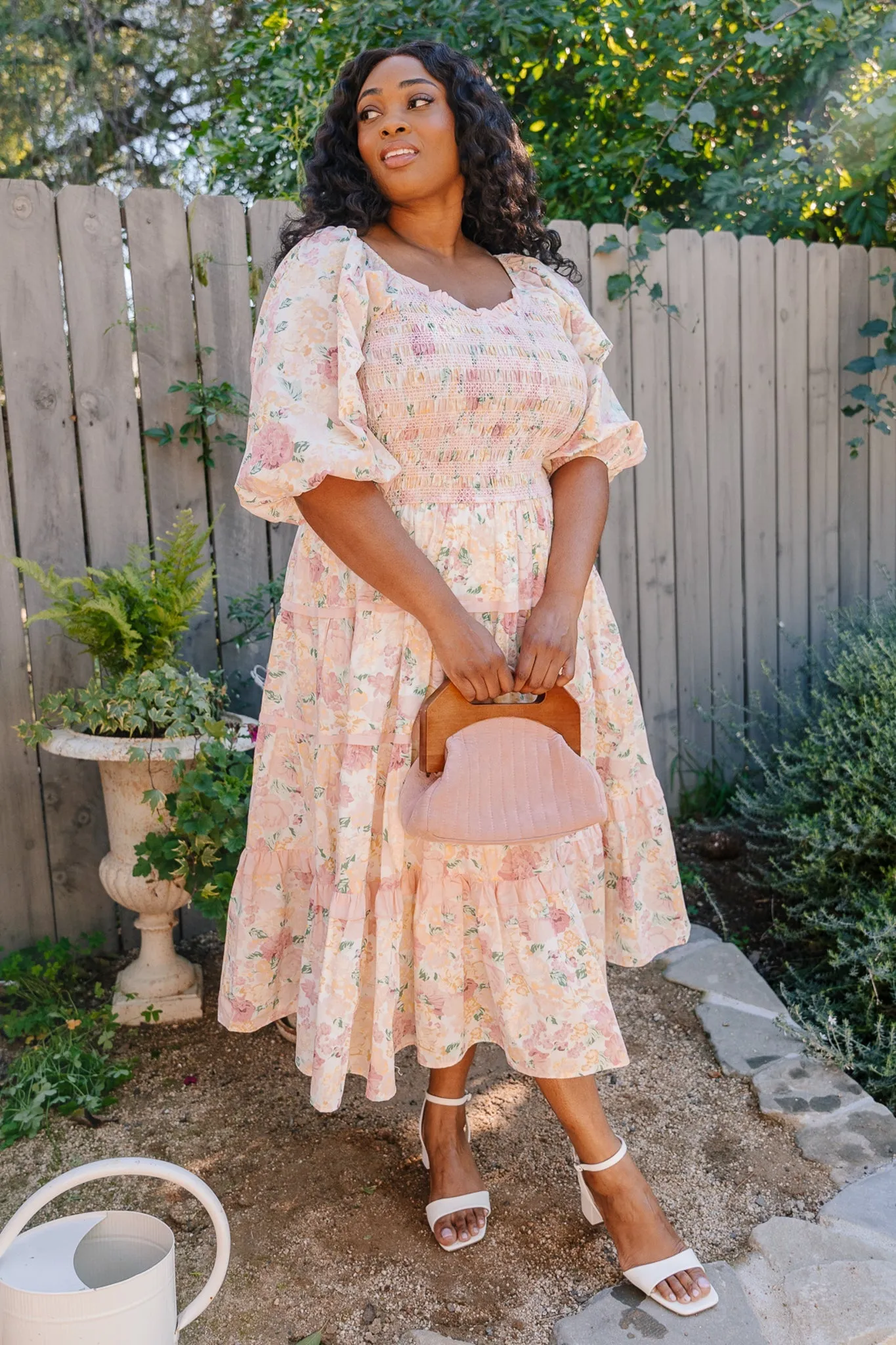 Roselyn Dress in Pastel Floral - FINAL SALE sold by Ivy City Co