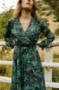 Laney Dress in Green Watercolor - FINAL SALE sold by Ivy City Co