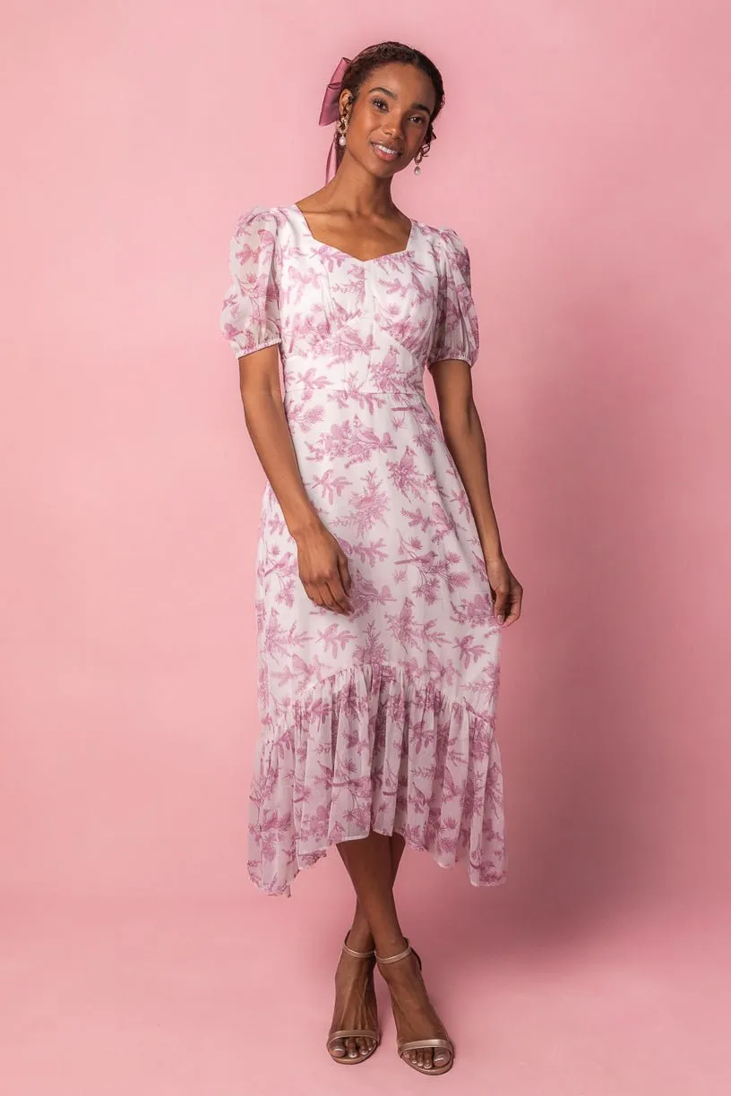 Wren Dress in Pink Toile - FINAL SALE sold by Ivy City Co