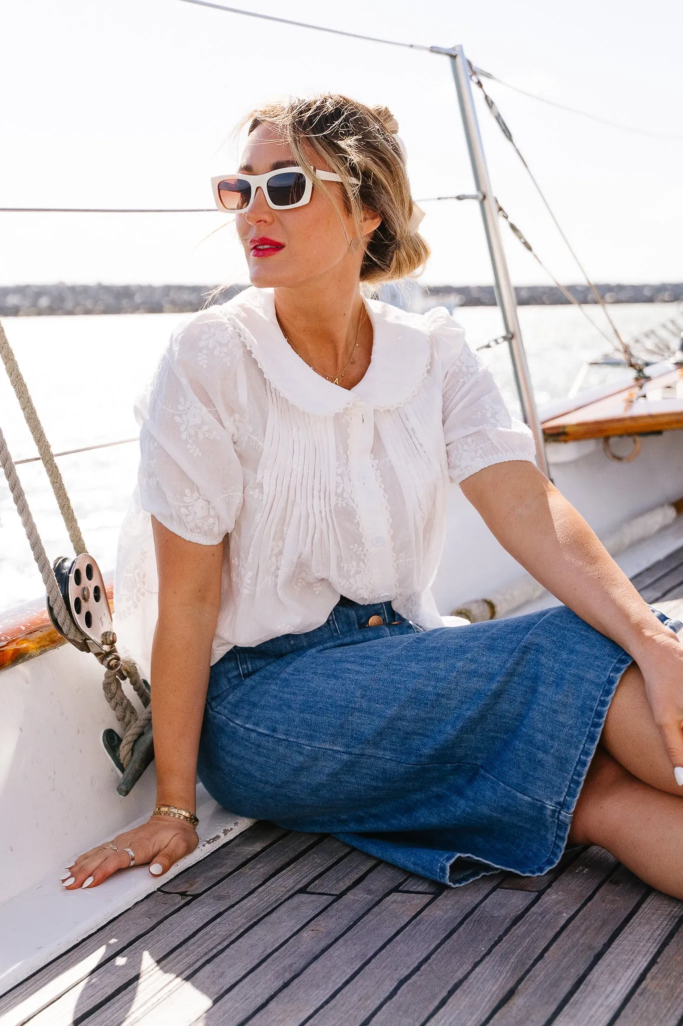 Betty Blouse in White - FINAL SALE sold by Ivy City Co product image thumbnail 3