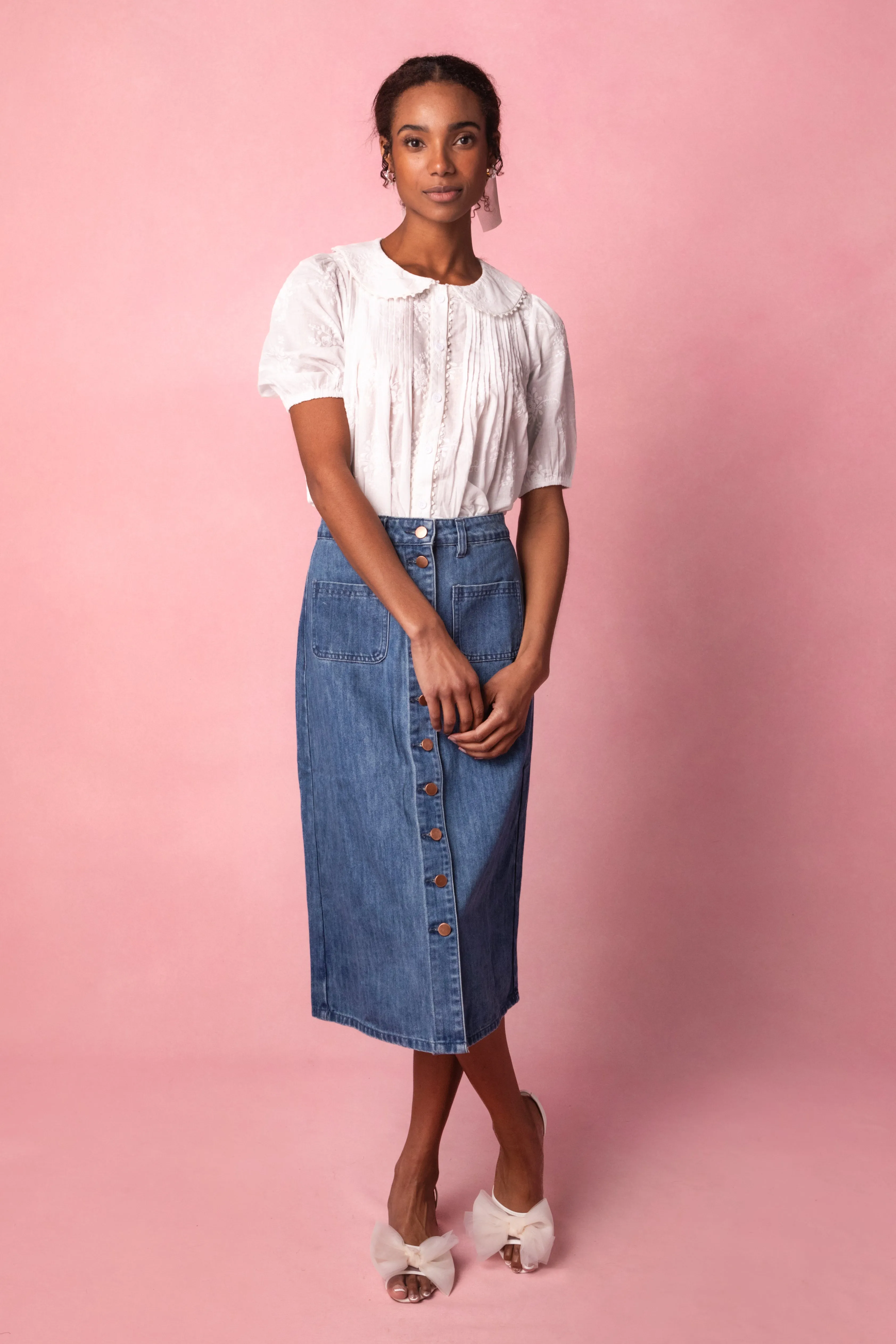 Betty Blouse in White - FINAL SALE sold by Ivy City Co product image thumbnail 5