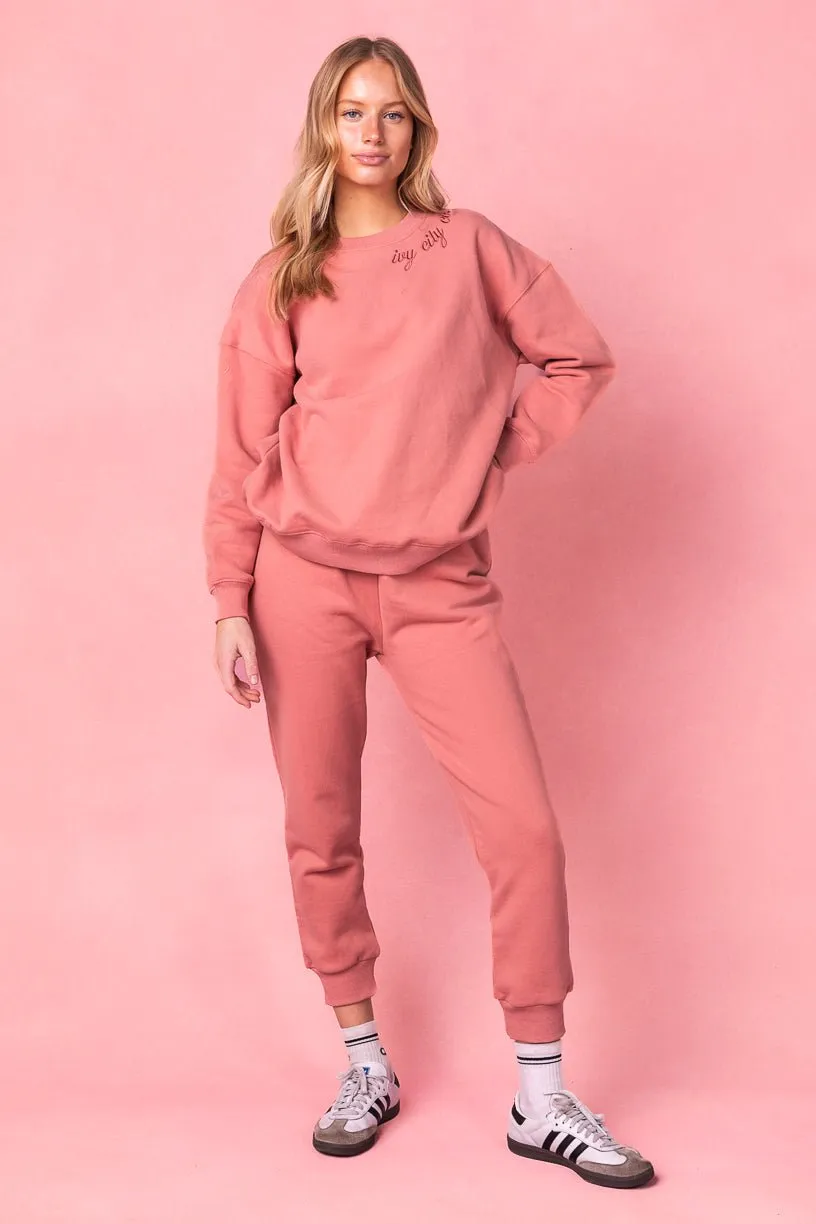 Ivy Jogger Sweatpants in Pink sold by Ivy City Co product image thumbnail 5