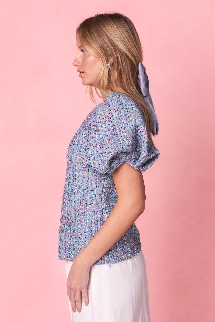 Roxie Top in Blue Tweed - FINAL SALE sold by Ivy City Co product image thumbnail 3