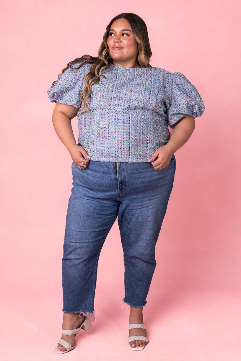 Roxie Top in Blue Tweed - FINAL SALE sold by Ivy City Co product image thumbnail 5