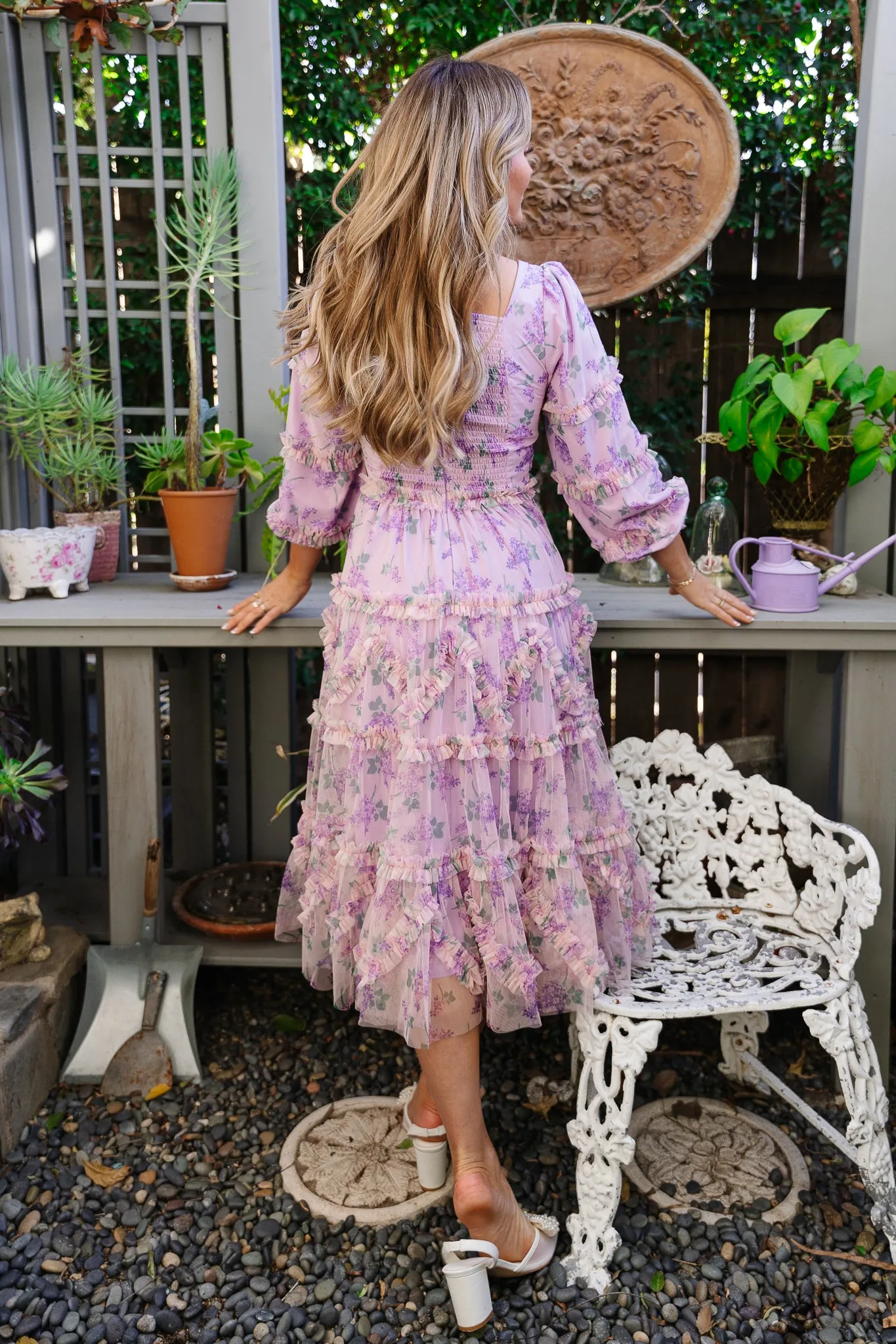 Catherine Midi Dress in Lavender - FINAL SALE sold by Ivy City Co product image thumbnail 4