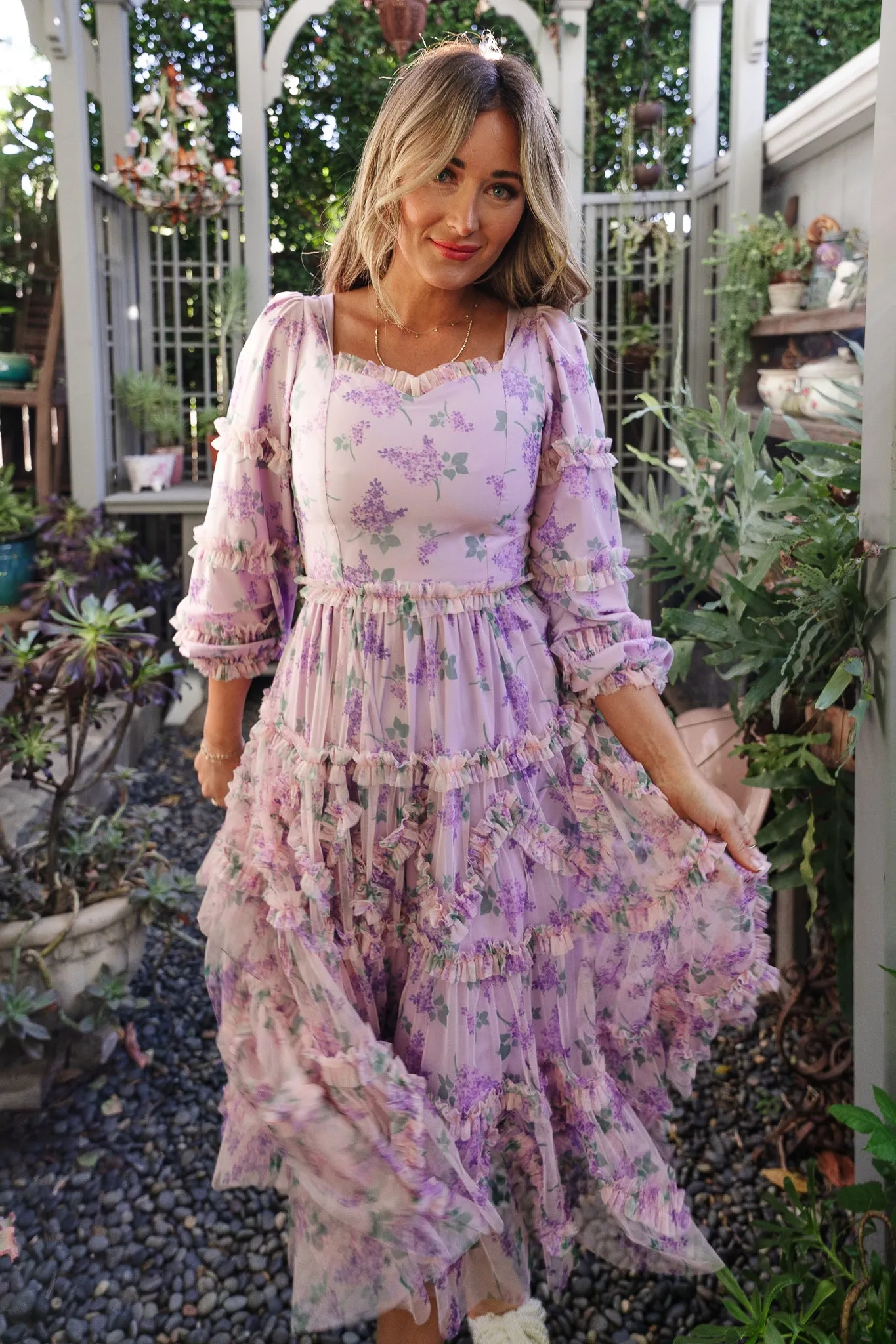 Catherine Midi Dress in Lavender - FINAL SALE sold by Ivy City Co product image thumbnail 3