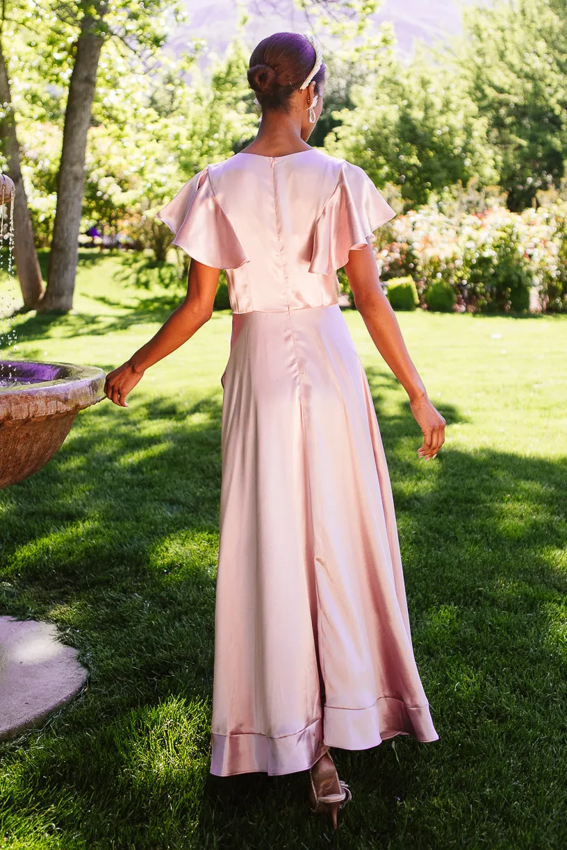 Callie Dress in Blush Satin sold by Ivy City Co product image thumbnail 3
