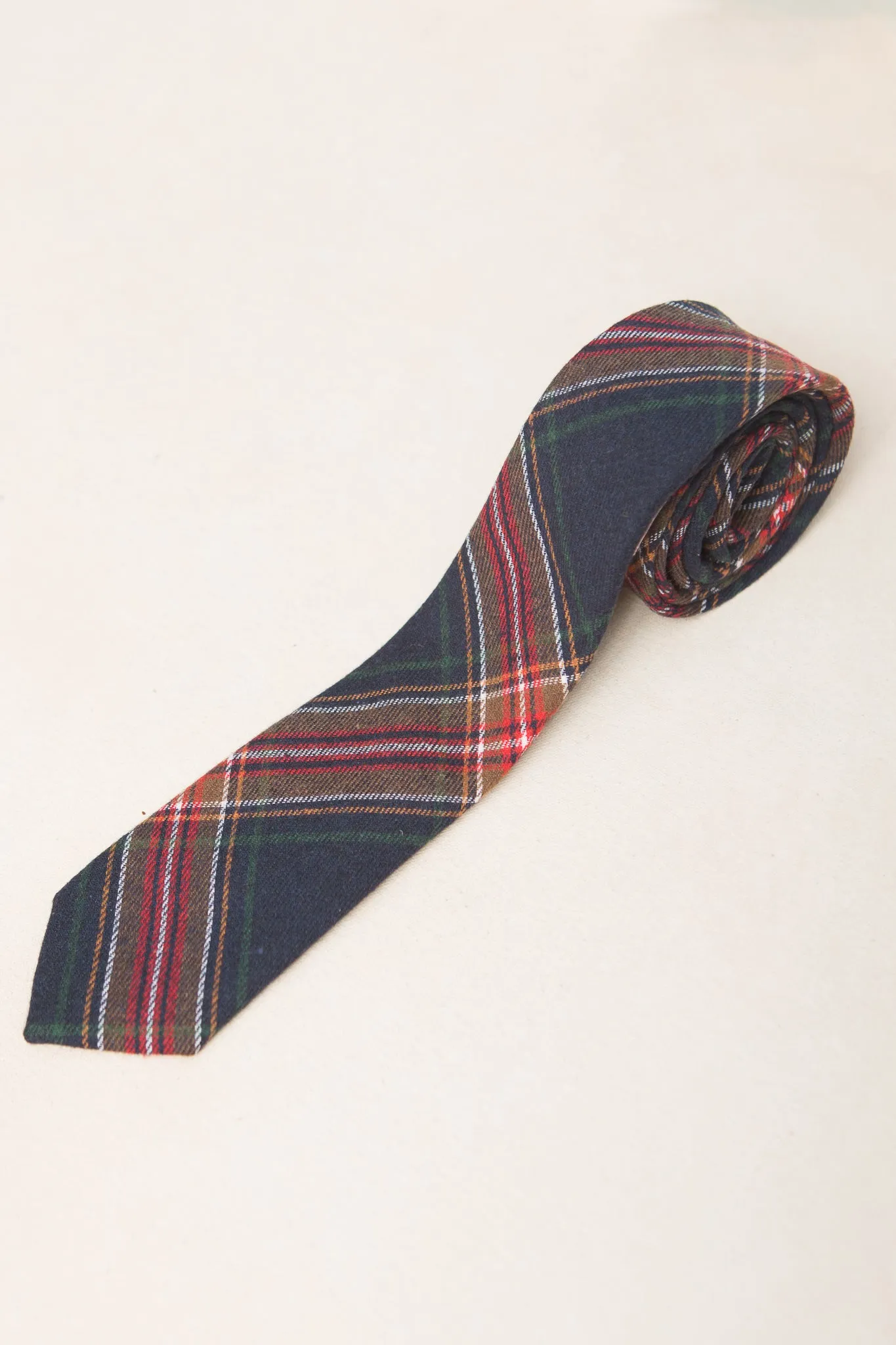 Mens Max Tie in Madeline Navy Plaid - FINAL SALE sold by Ivy City Co