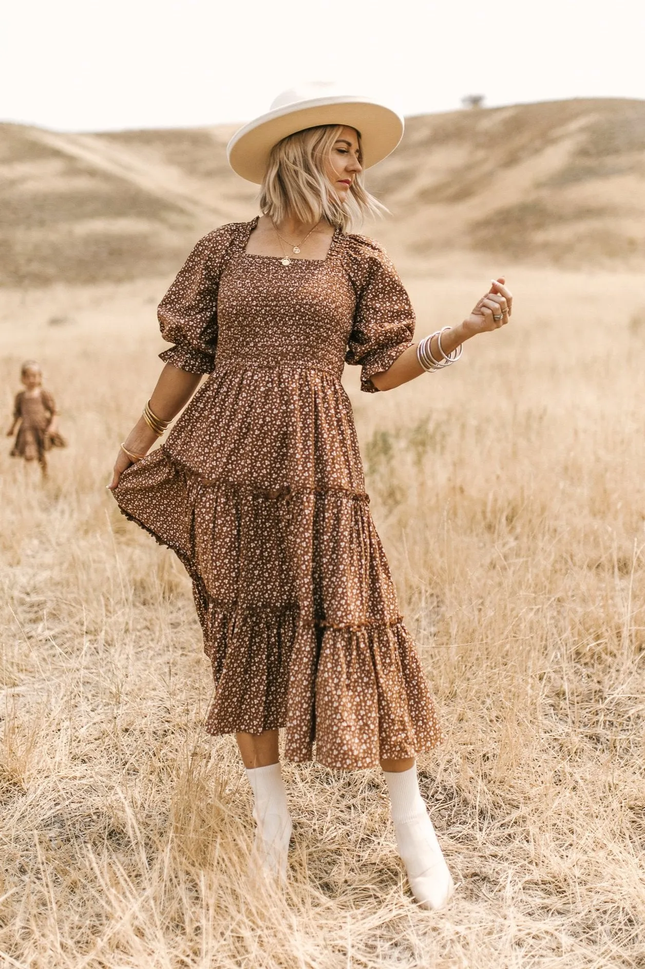 Madeline Dress in Amber Floral - FINAL SALE sold by Ivy City Co