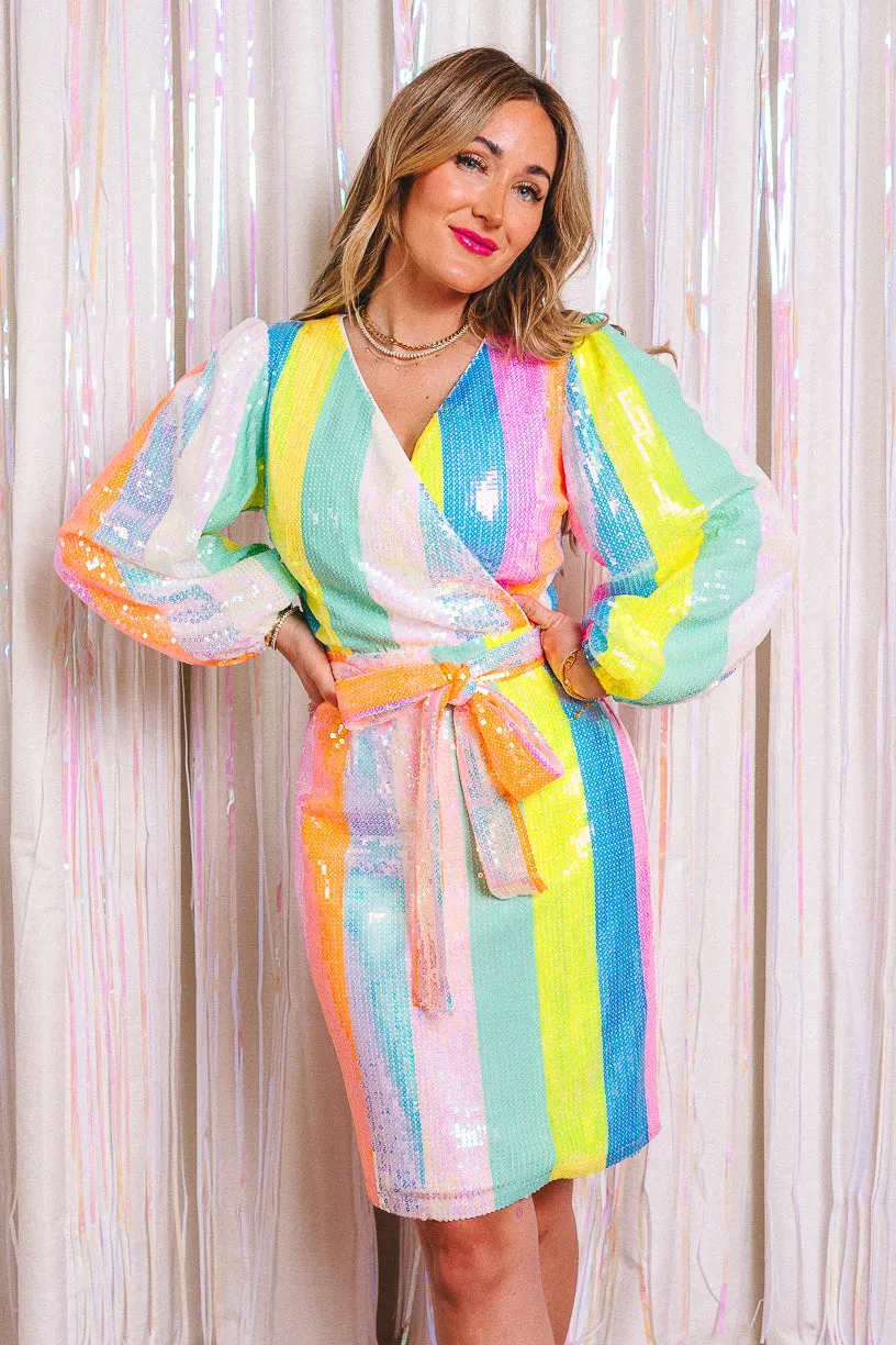 Jagger Dress in Striped Sequin - FINAL SALE sold by Ivy City Co