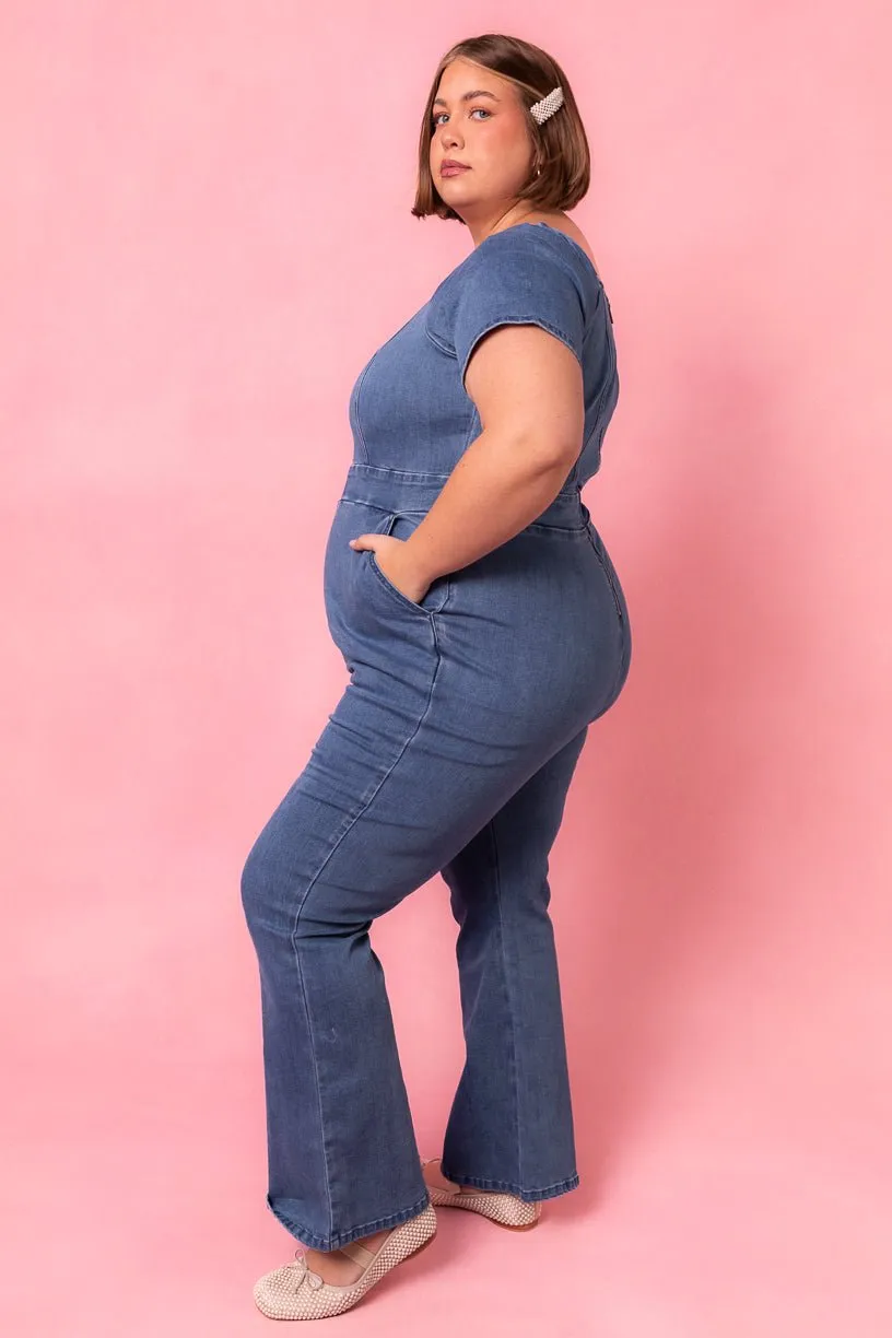 Ryan Denim Jumpsuit - FINAL SALE sold by Ivy City Co product image thumbnail 3