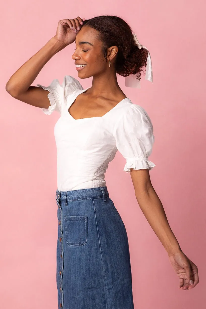 Ballerina Top in White - FINAL SALE sold by Ivy City Co product image thumbnail 3