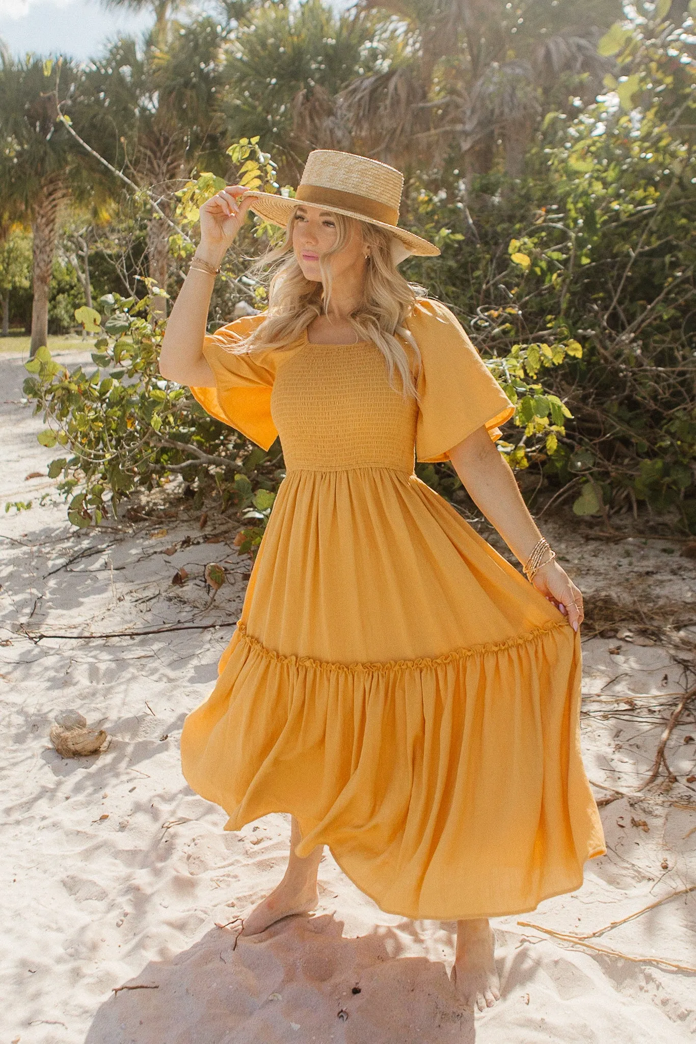 Lennon Dress in Mustard - FINAL SALE sold by Ivy City Co product image thumbnail 3