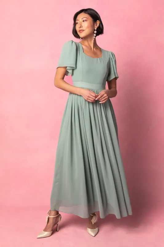 Abbie Dress in Sage sold by Ivy City Co