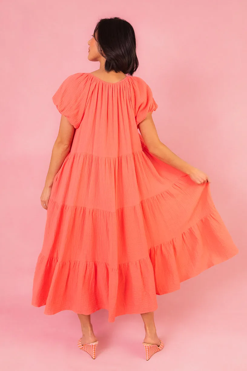 Harvey Dress in Coral - FINAL SALE sold by Ivy City Co product image thumbnail 4