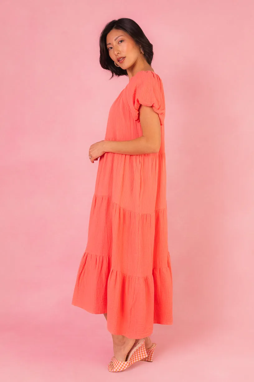 Harvey Dress in Coral - FINAL SALE sold by Ivy City Co product image thumbnail 5