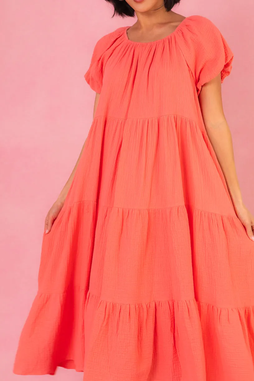 Harvey Dress in Coral - FINAL SALE sold by Ivy City Co product image thumbnail 3