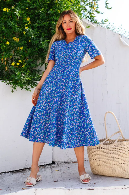 Allie Dress in Royal Blue - FINAL SALE sold by Ivy City Co