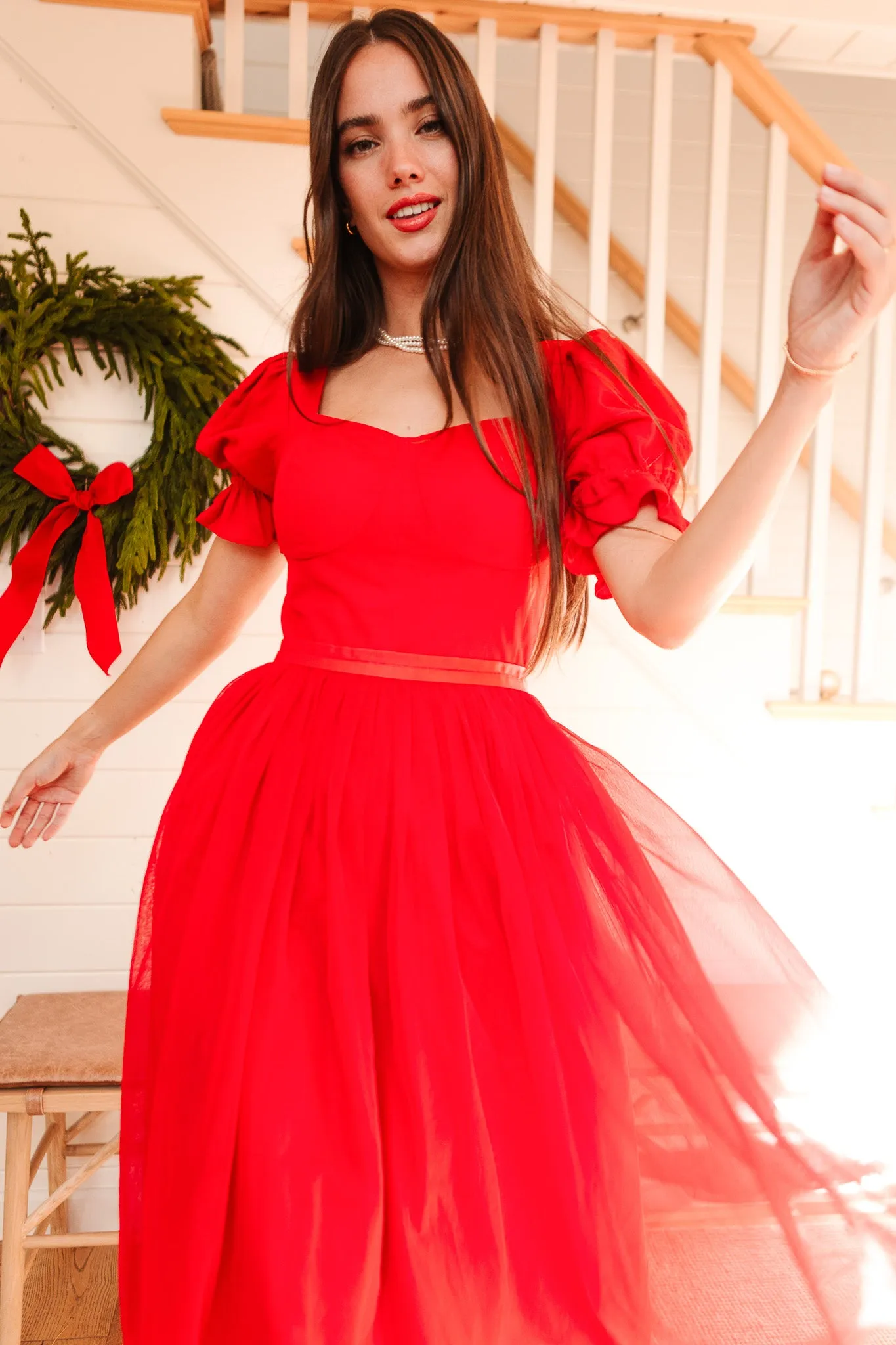 Ballerina Dress in Red - FINAL SALE sold by Ivy City Co product image thumbnail 4