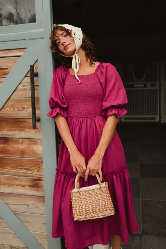 Lani Dress in Berry - FINAL SALE sold by Ivy City Co