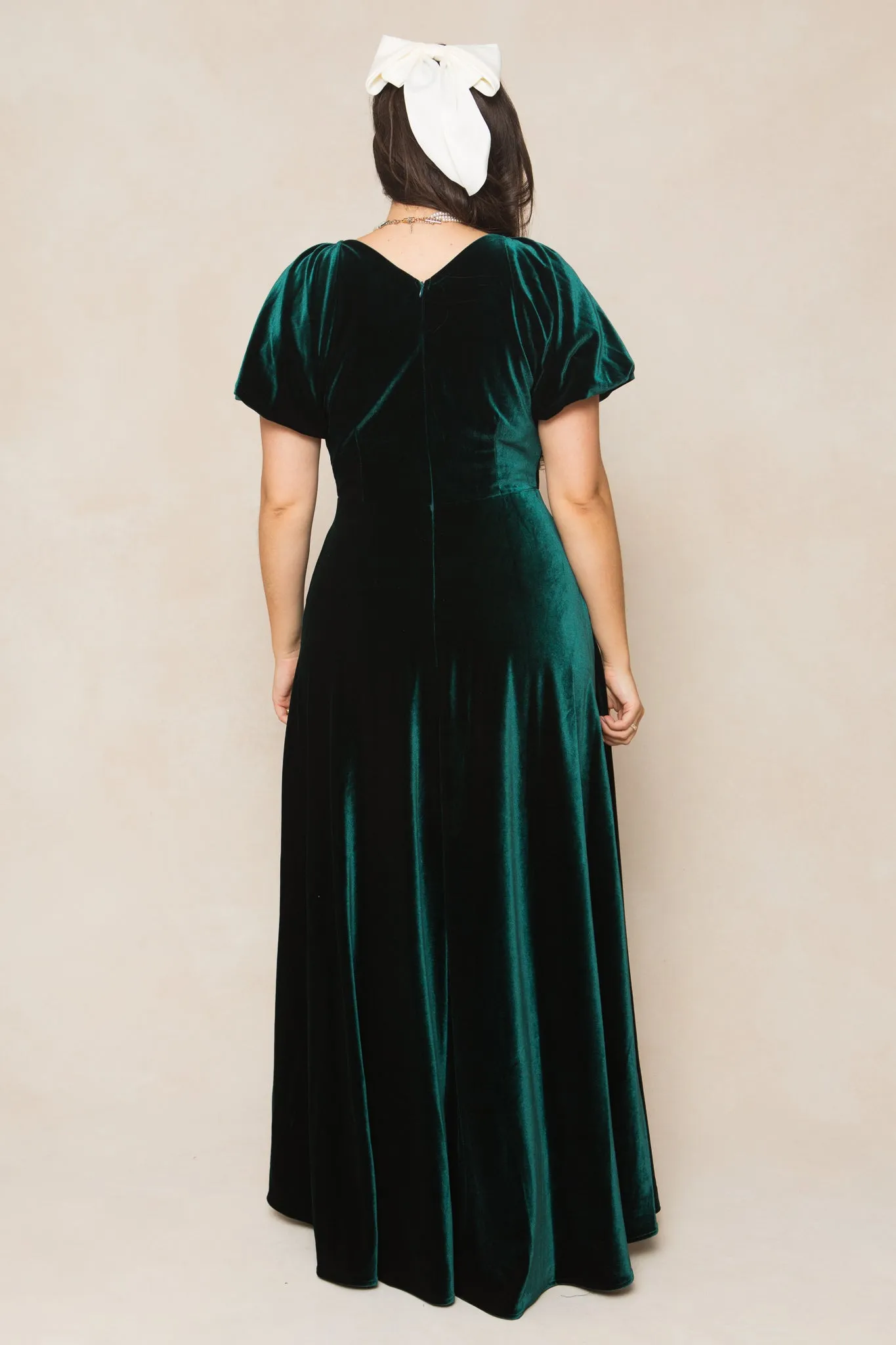 Tessie Dress in Emerald Velvet sold by Ivy City Co product image thumbnail 4