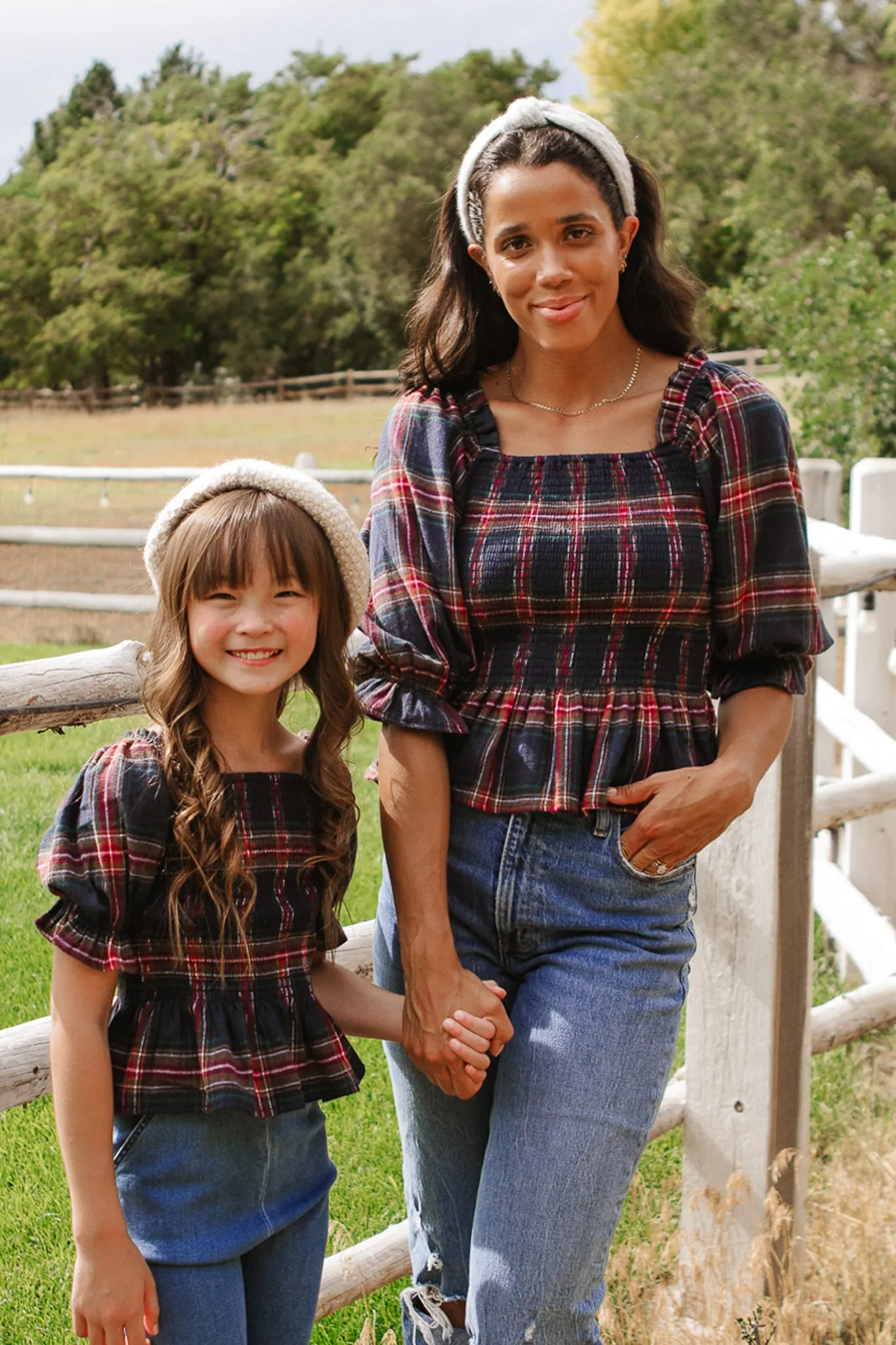 Madeline Top in Navy Plaid - FINAL SALE sold by Ivy City Co product image thumbnail 5