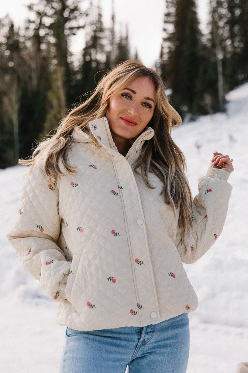 Quilted Jacket in Delicate Zinnia sold by Ivy City Co