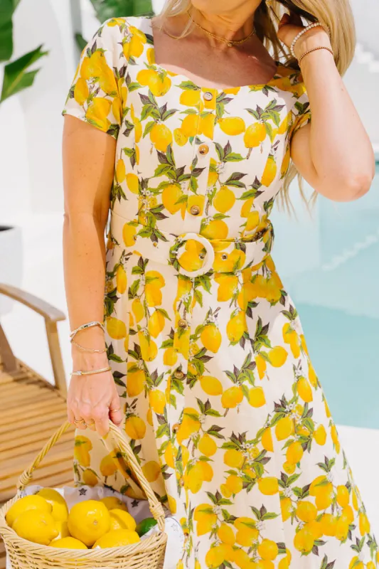 Meredith Dress in Lemons - FINAL SALE sold by Ivy City Co