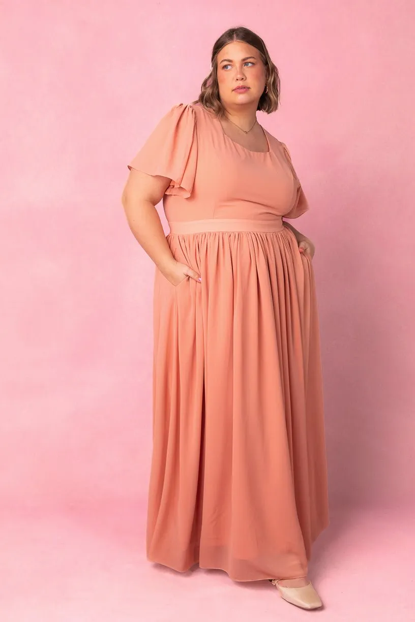 Abbie Dress in Apricot Crush sold by Ivy City Co product image thumbnail 5