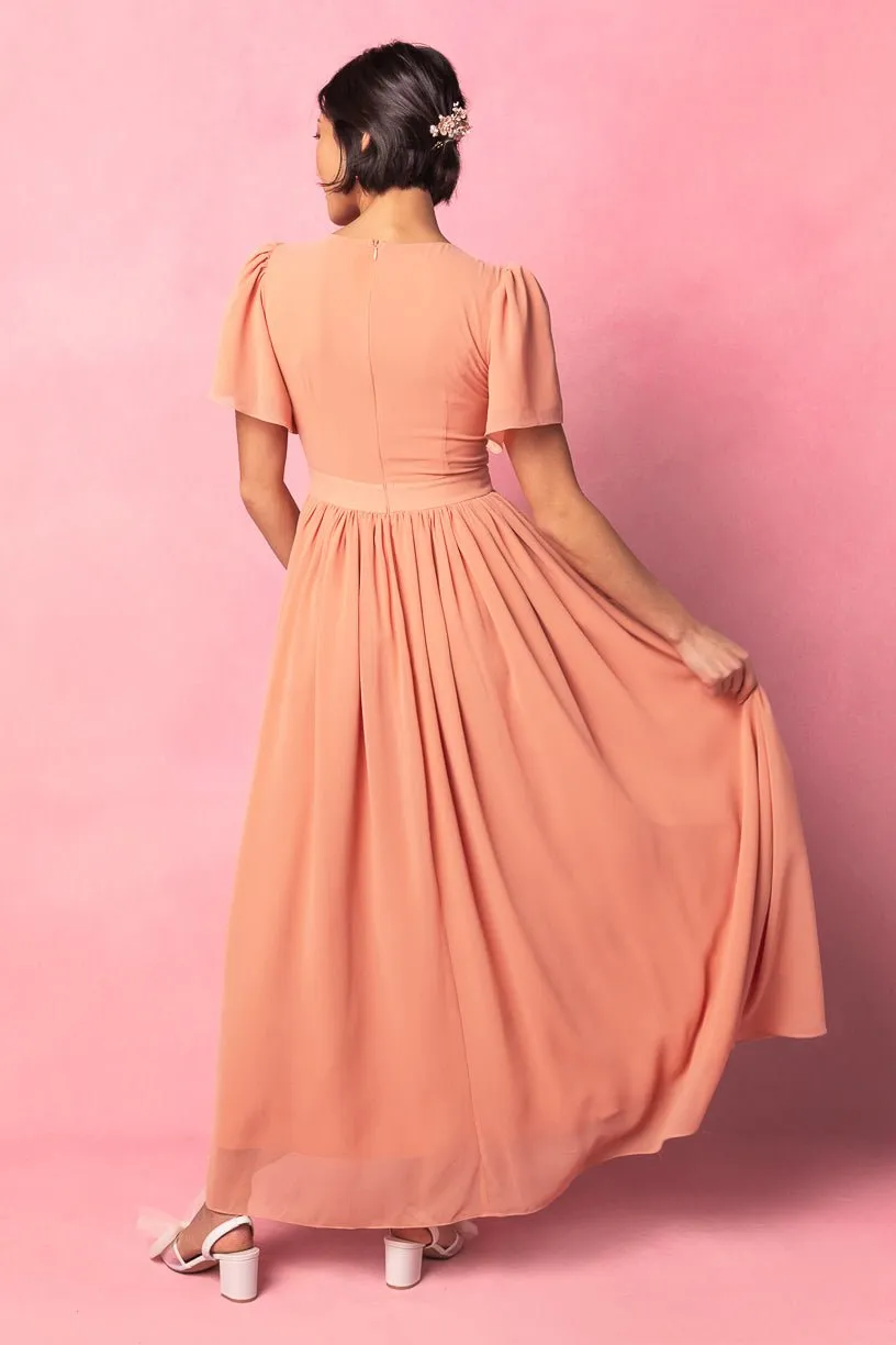 Abbie Dress in Apricot Crush sold by Ivy City Co product image thumbnail 3