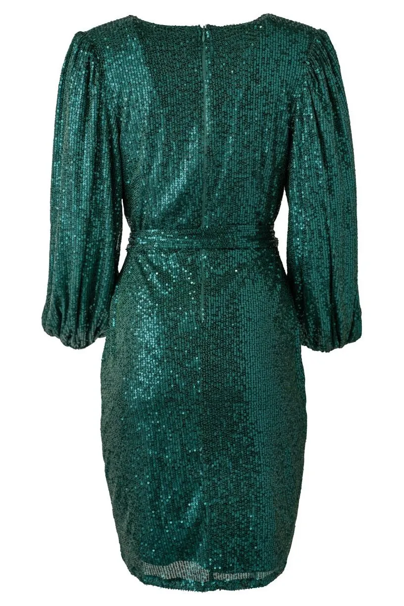 Jagger Dress in Green Sequin - FINAL SALE sold by Ivy City Co product image thumbnail 4