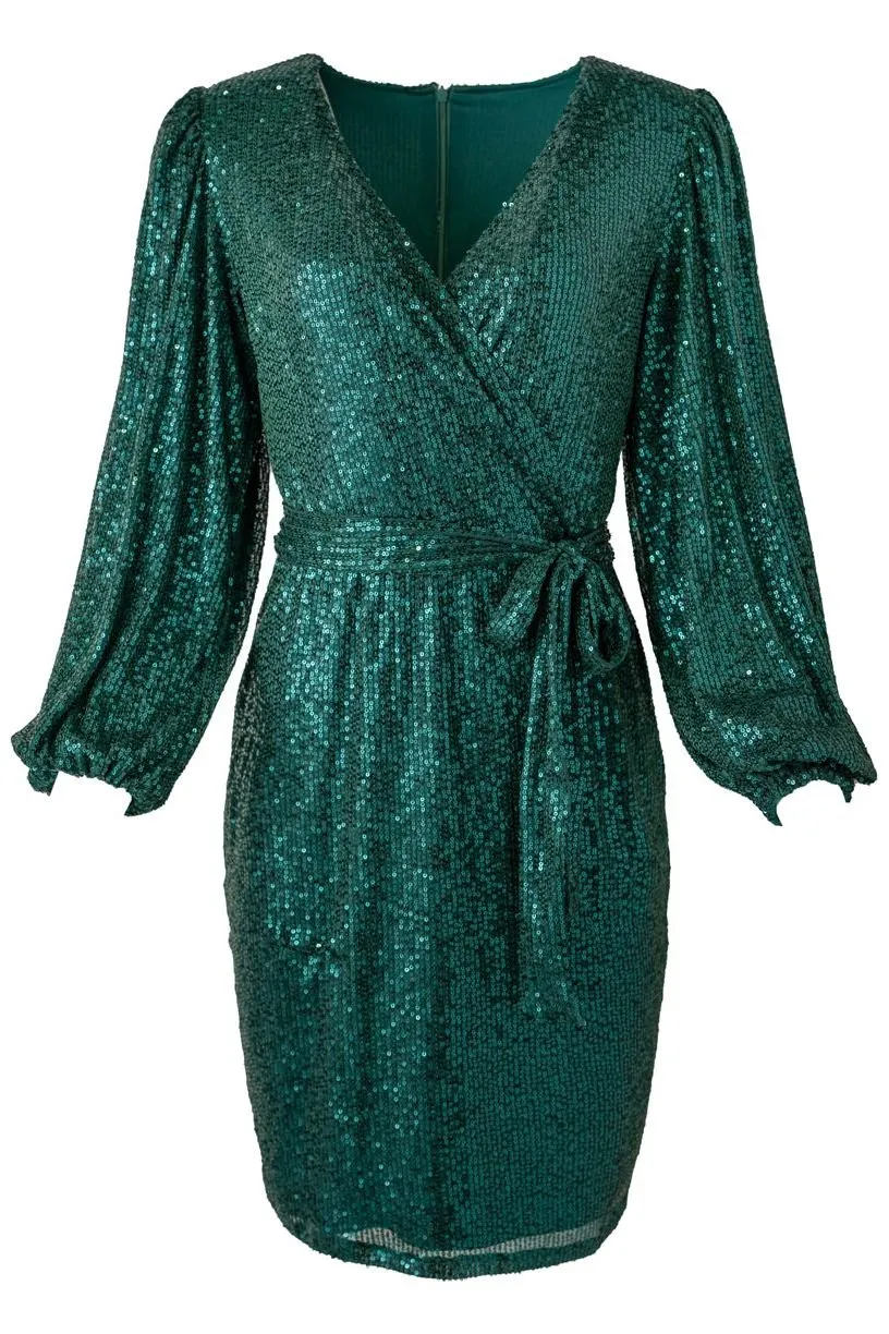 Jagger Dress in Green Sequin - FINAL SALE sold by Ivy City Co product image thumbnail 3