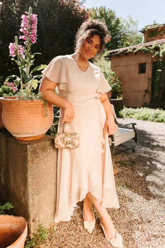 Callie Dress in Champagne Chiffon sold by Ivy City Co