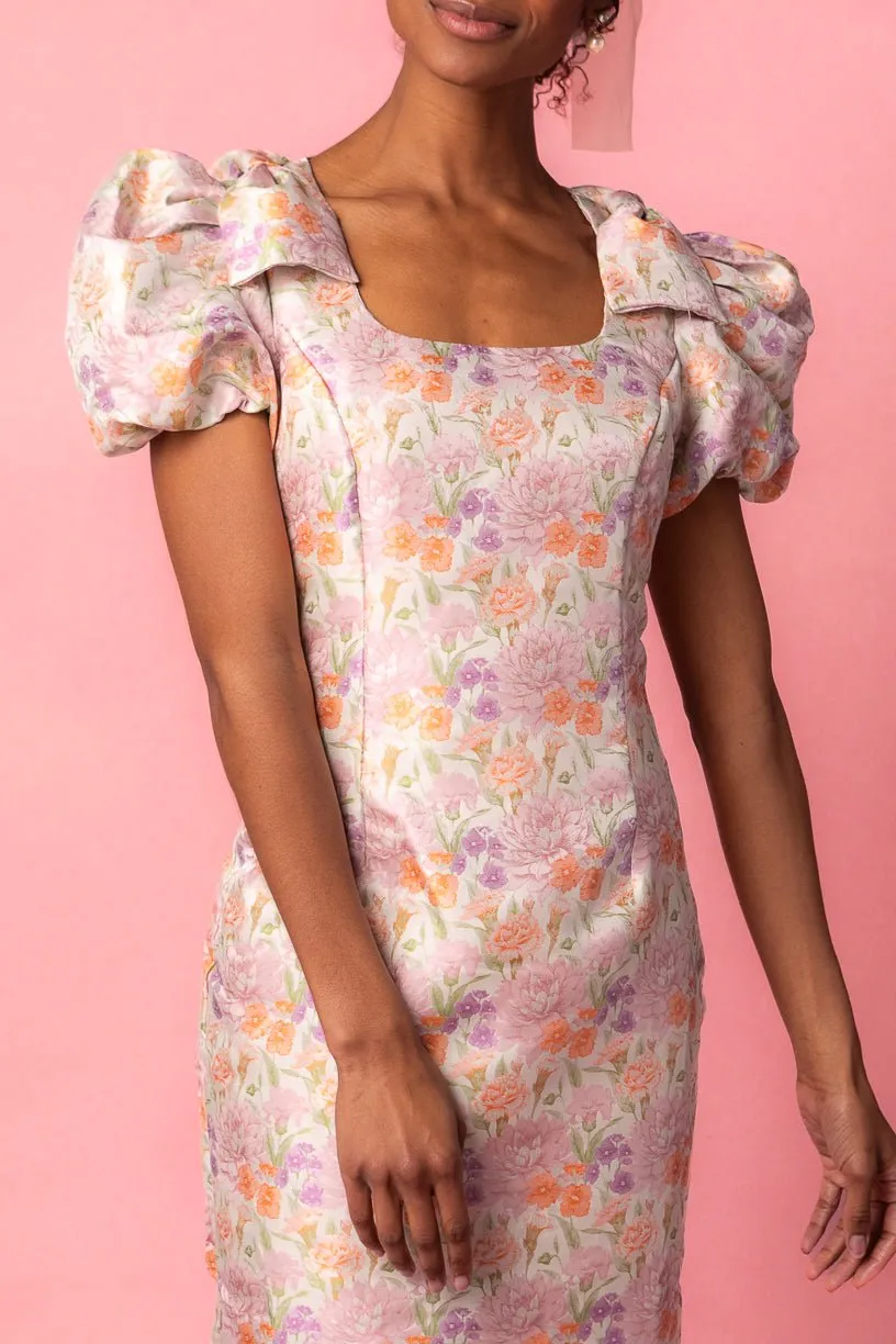 Nina Bow Dress in Pastel Jacquard sold by Ivy City Co product image thumbnail 3