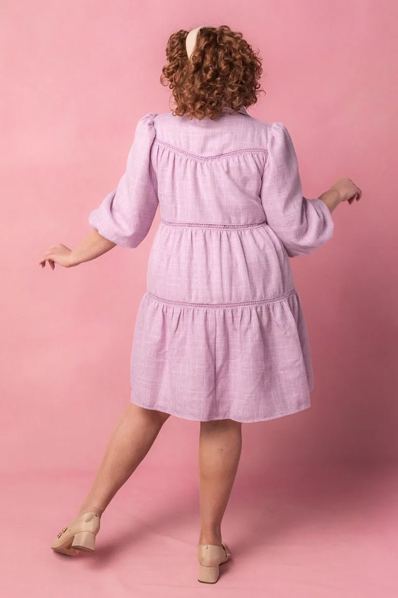 Jojo Dress in Purple Tweed sold by Ivy City Co product image thumbnail 4