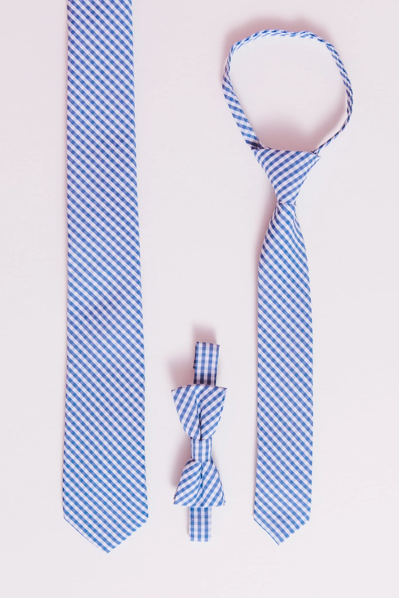Mens Max Tie in Indie Blue Gingham - FINAL SALE sold by Ivy City Co product image thumbnail 4