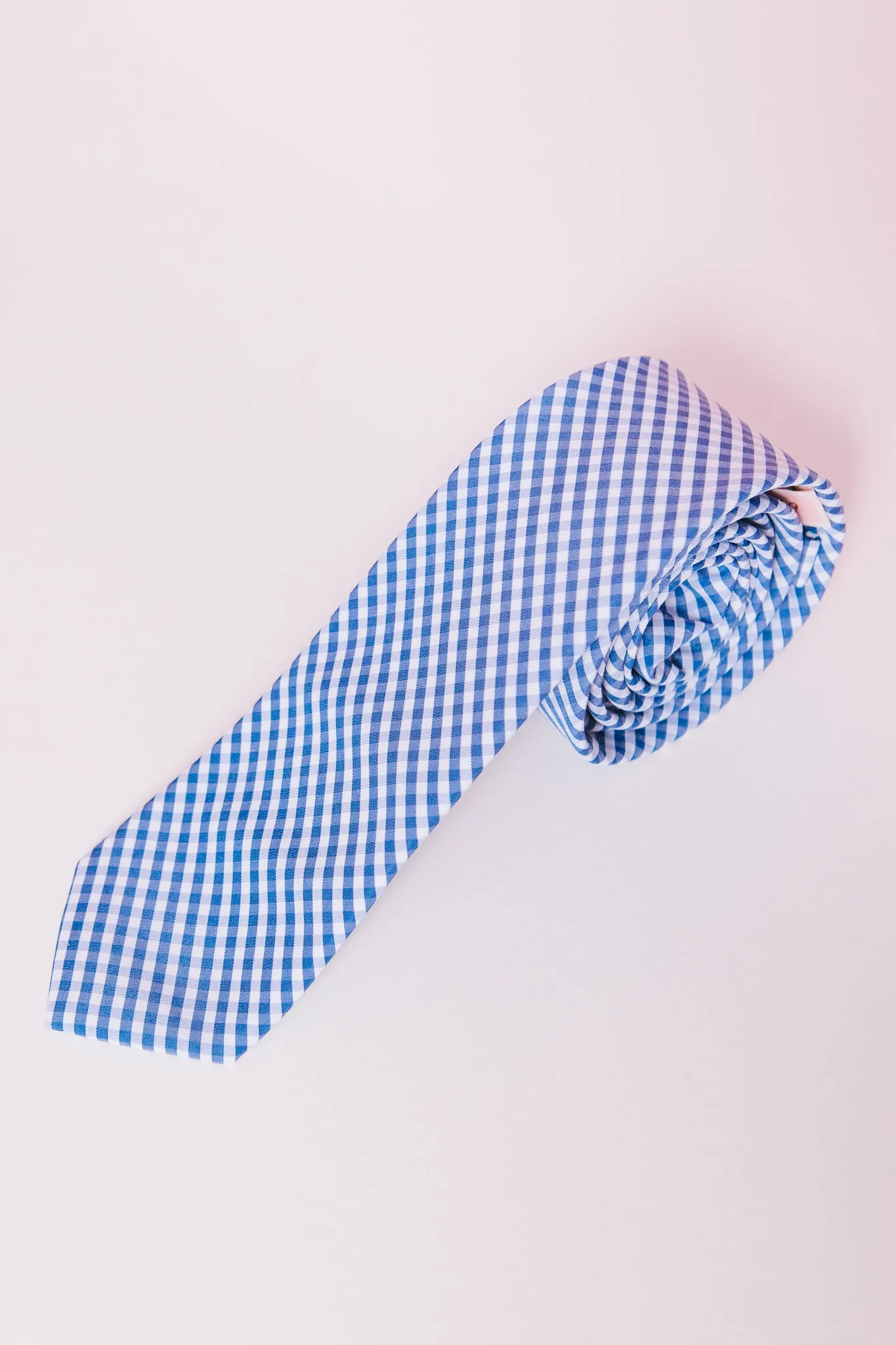 Mens Max Tie in Indie Blue Gingham - FINAL SALE sold by Ivy City Co product image thumbnail 3
