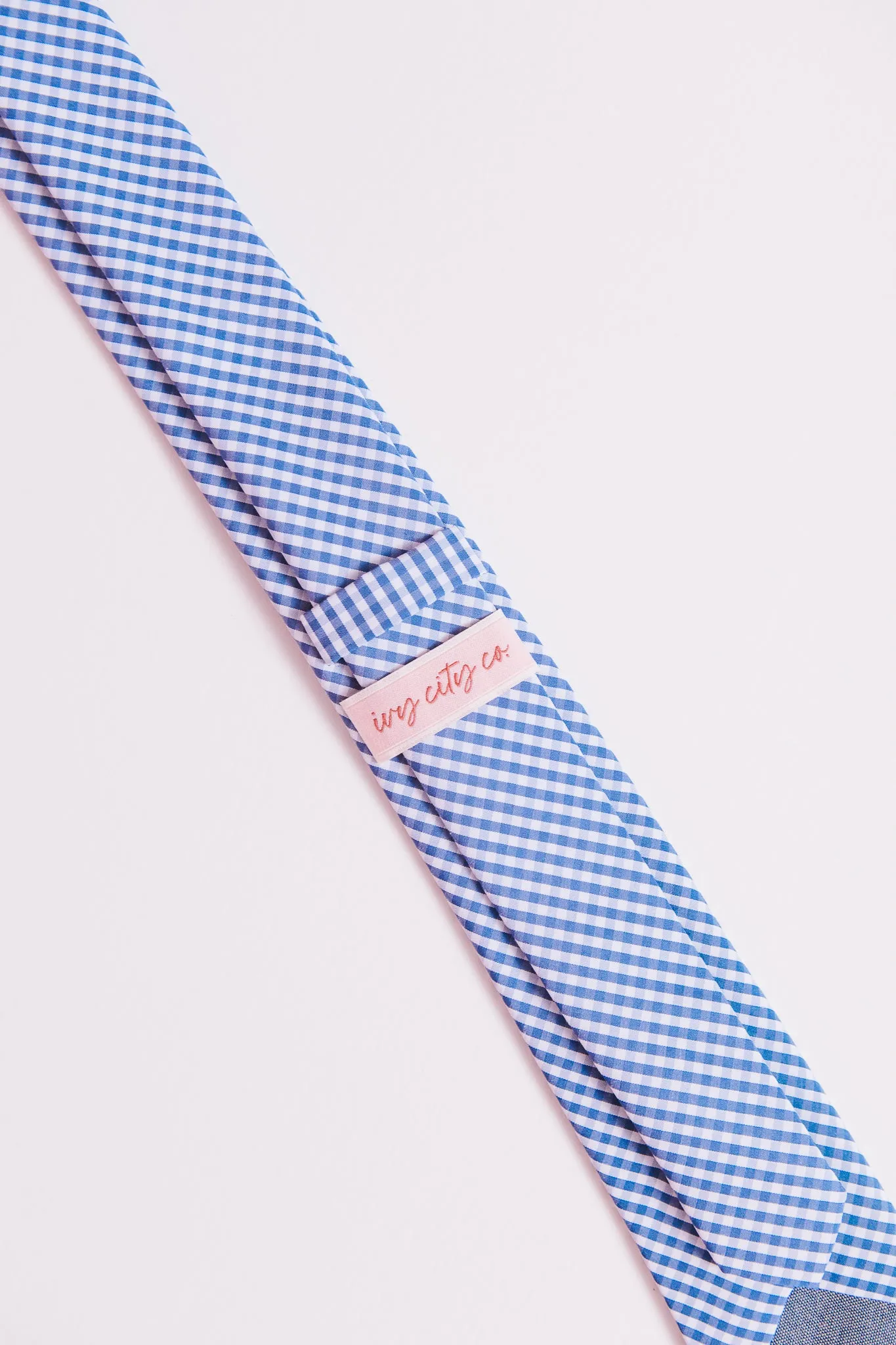 Mens Max Tie in Indie Blue Gingham - FINAL SALE sold by Ivy City Co product image thumbnail 2