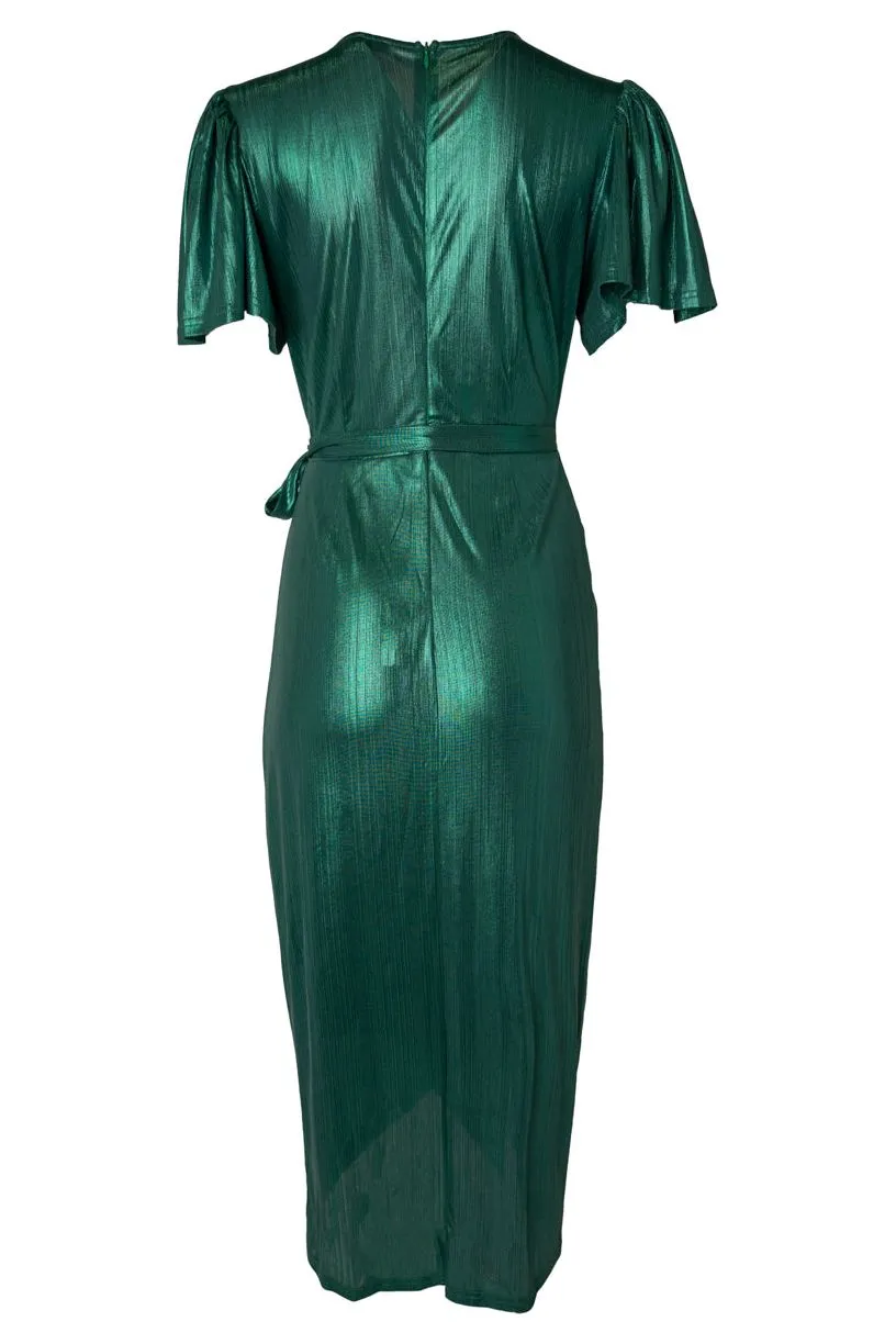 Lillie Dress in Metallic Green - FINAL SALE sold by Ivy City Co product image thumbnail 3