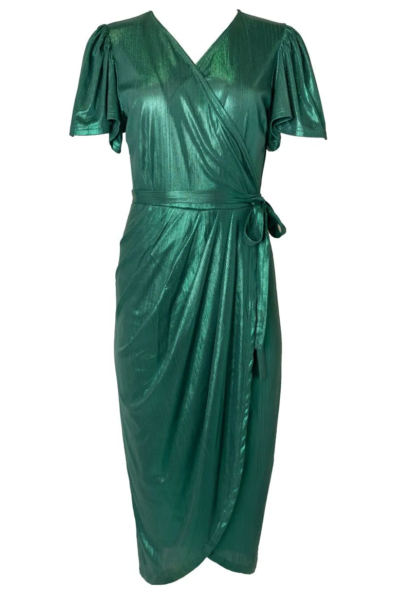 Lillie Dress in Metallic Green - FINAL SALE sold by Ivy City Co product image thumbnail 2