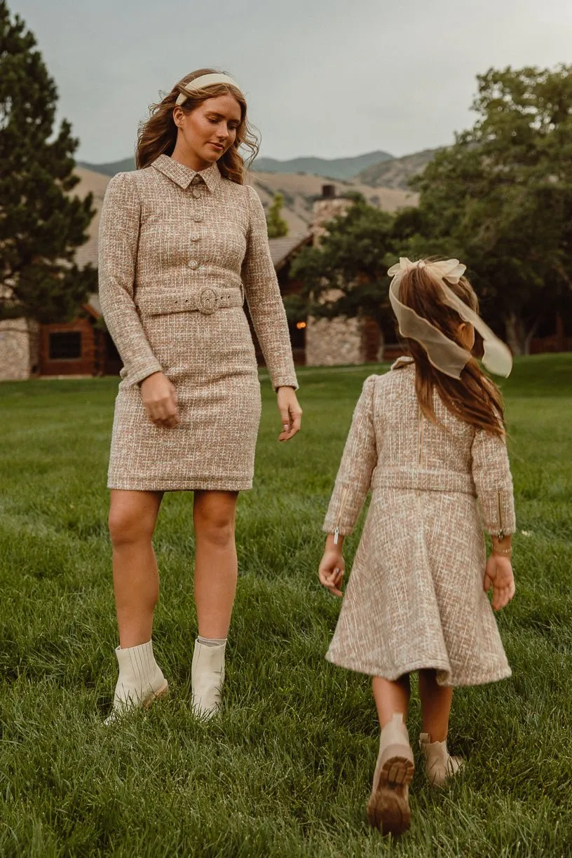 Jackie Dress in Taupe Boucle - FINAL SALE sold by Ivy City Co product image thumbnail 5