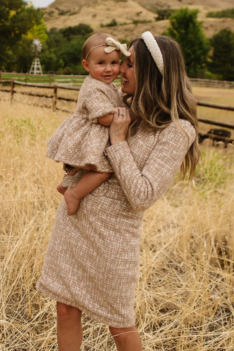 Jackie Dress in Taupe Boucle - FINAL SALE sold by Ivy City Co product image thumbnail 4